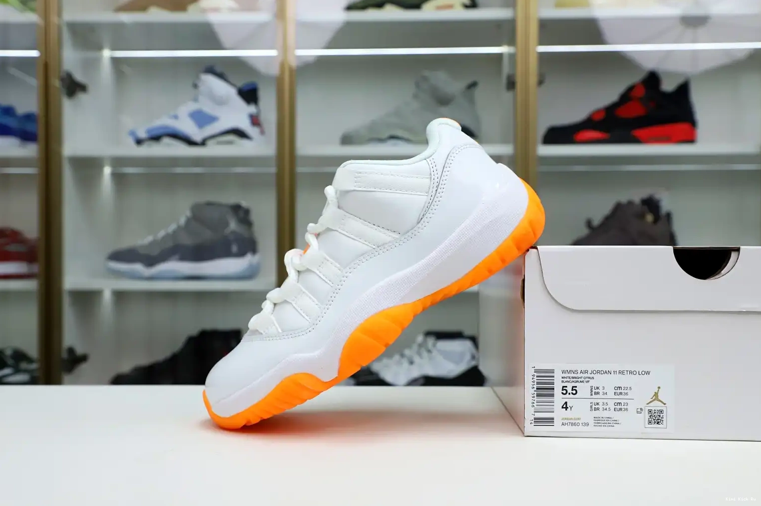 CITRUS' Kimikick RETRO 11 AIR 'BRIGHT LOW JORDAN WMNS 0813